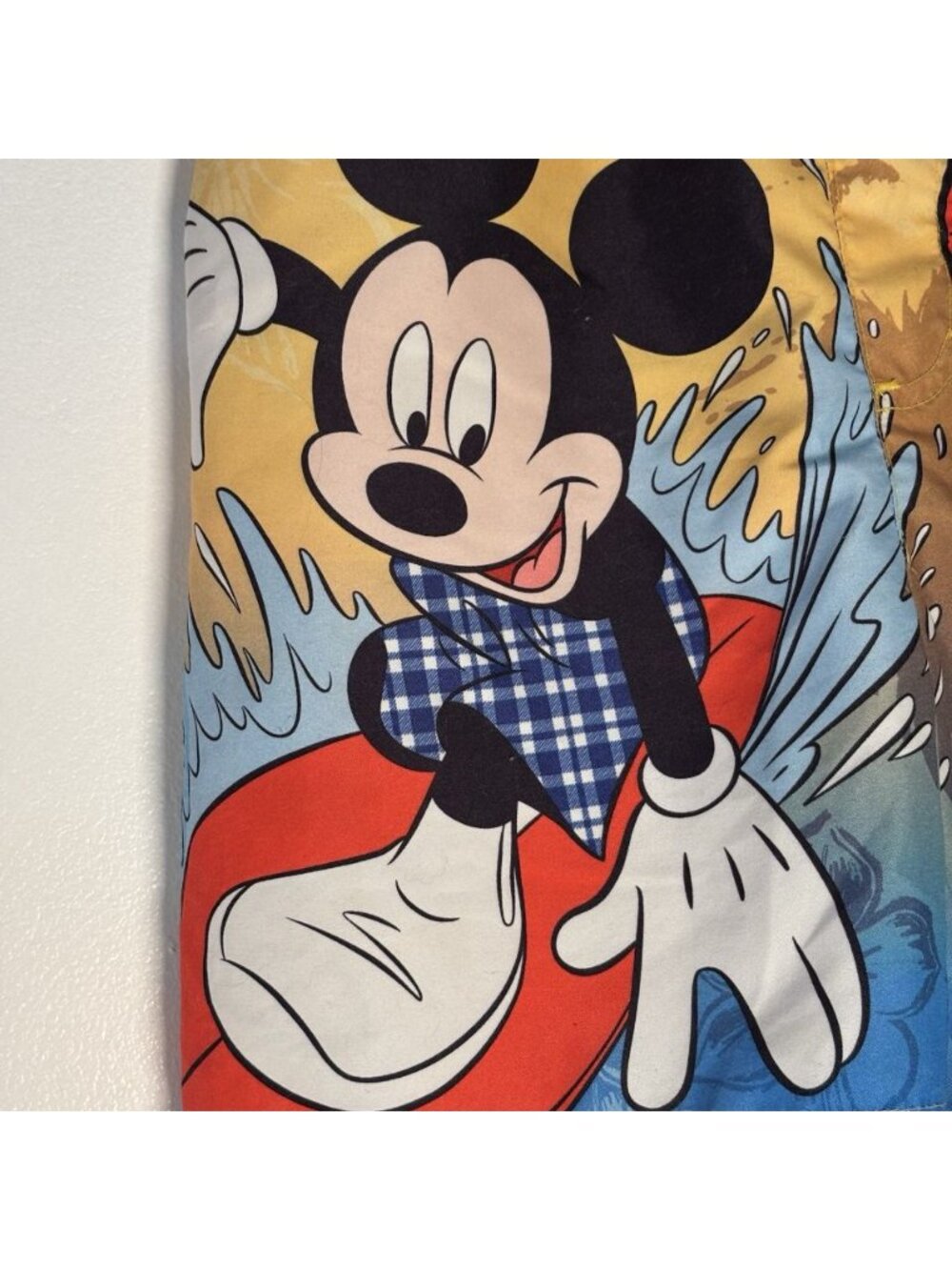 Vintage Disney Mickey Mouse Malibu Surf Swim Trunks Vibrant Summer Graphic Boy - Picture 3 of 11
